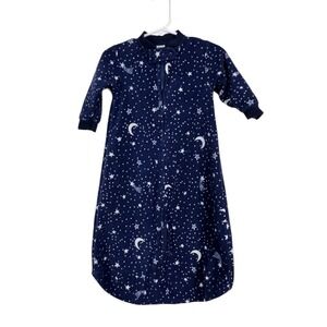 Yoga Sprout Baby Fleece Sleep Sack Wearable Blanket Navy Celestial Stars 0-9M
